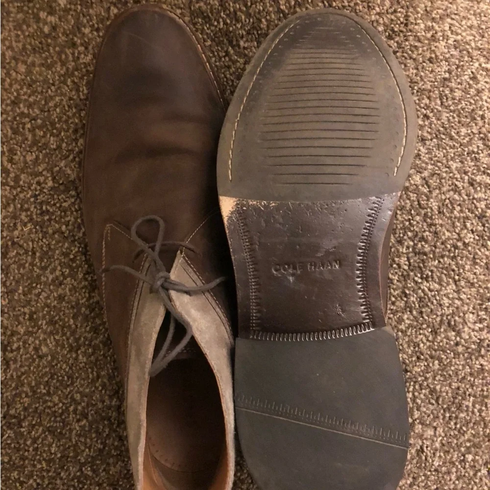 Cole Haan Two-Tone Leather Chukka Boots - Picture 4 of 5